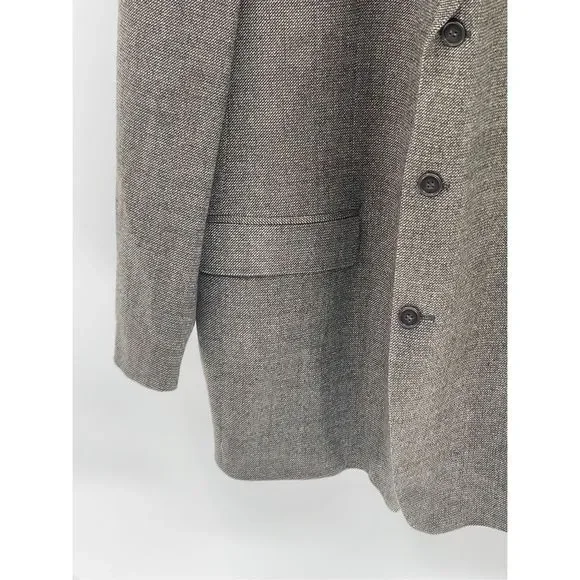 Calvin Klein Blazer Sport Coat Suit Jacket Men Size 48 L‎ Brown Tweed Wool